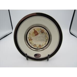 The Art of Chokin Dynasty Gallery 25th Anniversary Plate Porcelain Silver Rim